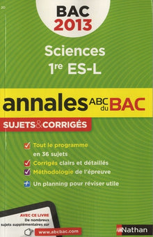 Annales Bac 2013 Sciences 1ère