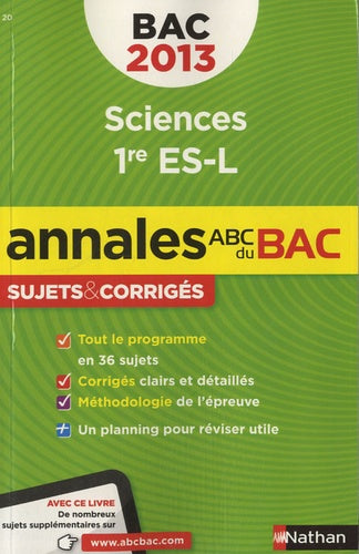 Annales Bac 2013 Sciences 1ère