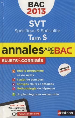 Annales Bac 2013 SVT TS SPE +