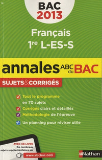 ANNALES BAC 2013 FRANCAIS 1ER