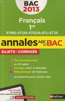 Annales Bac 2013 Français 1ère