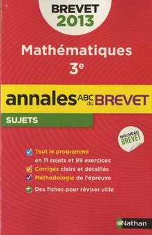 Annales Brevet 2013 Maths Non