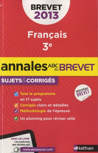 Annales Brevet 2013 Français C