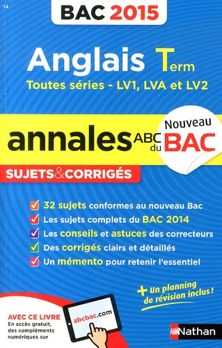 Annales ABC du BAC 2015 Anglais Term toutes séries