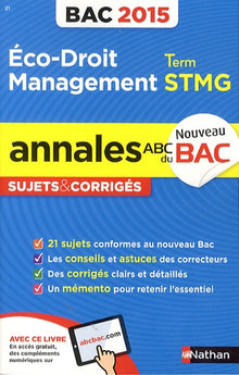 Annales ABC du BAC 2015 Eco - Droit - Management Term STMG