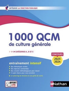 1 000 QCM de culture générale 2023/2024