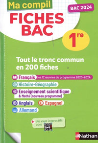 Toutes les matières du tronc commun Première