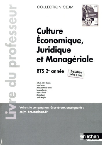 Culture économique juridique et managériale - BTS 2ème année