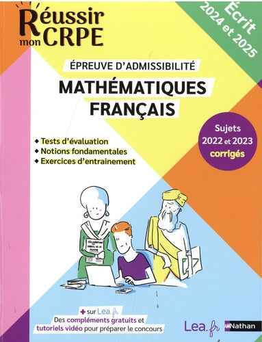 CRPE 2024-2025 Mathématiques & Français écrit épreuve d'admissibilité + sujets corrigés et ressources en ligne