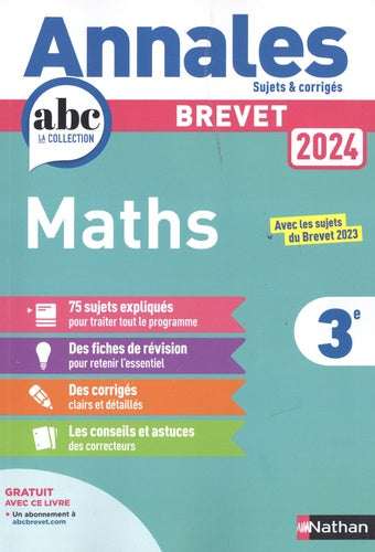 Annales ABC du Brevet 2024 - Maths 3e
