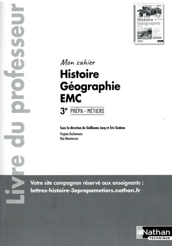 Histoire Géographie 3e prépa-métiers - 2024 - Cahier - Livre du Professeur