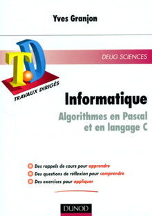 TD d'informatique : Algorithmes en Pascal et en langage C