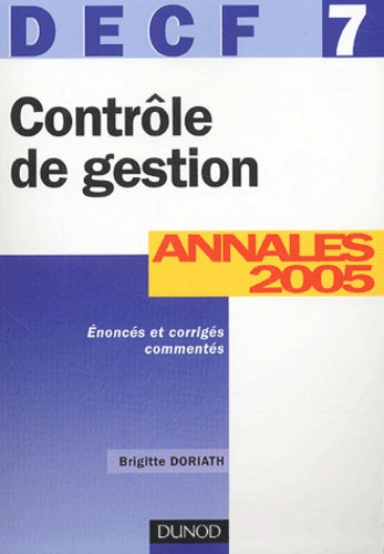 Contrôle de gestion DECF 7: Annales 2005