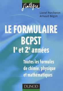 Le formulaire BCPST 1re et 2e années