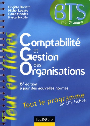 Comptabilité et Gestion des organisations BTS 1e et 2e années