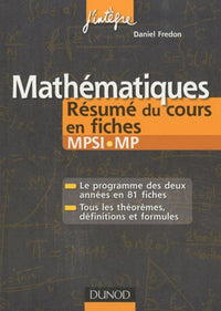 Mathématiques résumé du cours en fiches MPSI-MP