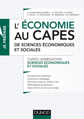 L'économie au CAPES de Sciences économiques et sociales: Capes de Sciences économiques et sociales