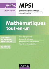 Mathématiques tout-en-un MPSI - 4e éd.