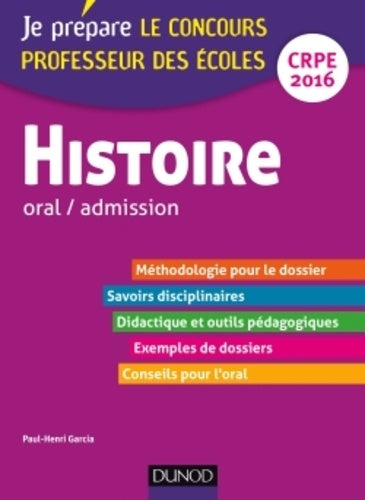 Histoire oral / admission CRPE: Professeur des écoles concours 2016