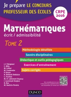 Mathématiques écrit / admissibilité: Professeur des écoles, concours CRPE Tome 2