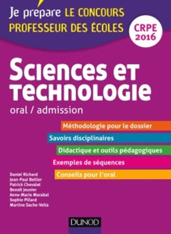 Sciences et technologie oral / admission: Professeur des écoles, concours CRPE
