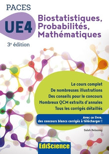 Biostatistiques Probabilités Mathématiques-UE 4 PACES - 3e ed.
