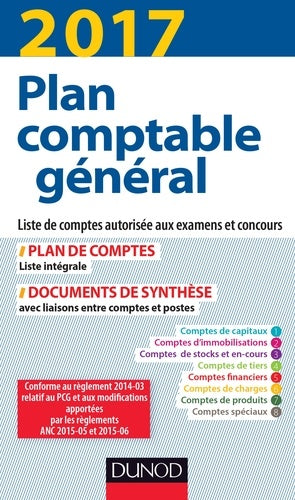 Plan comptable général: Liste de comptes autorisée aux examens et concours