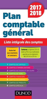 Plan comptable général 2017/2018 - Liste intégrale des comptes: Liste intégrale des comptes (2017-2018)