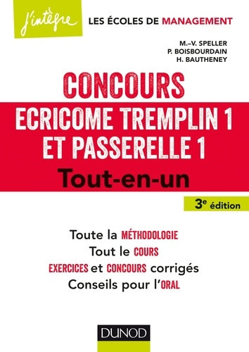 Concours Écricome Tremplin 1 et Passerelle 1 - 3e éd. - Tout-en-un: Tout-en-un