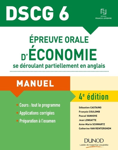 DSCG 6 - Épreuve orale d'économie se déroulant partiellement en anglais - 4e éd.