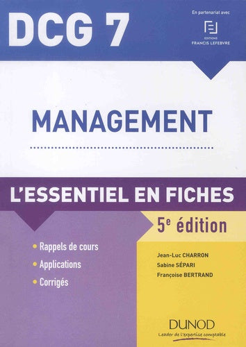 DCG 7 - Management - L'essentiel en fiches
