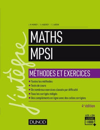 Maths MPSI - Méthodes et Exercices