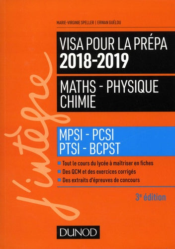 Visa pour la prépa 2018-2019 - Maths-Physique-Chimie - MPSI-PCSI-PTSI-BCPST