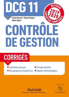 DCG 11 Contrôle de gestion - Corrigés