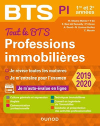 Tout le BTS Professions immobilières - 2019-2020 - 1re et 2e années: 1re et 2e années