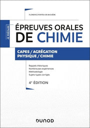 Épreuves orales de chimie - 4e éd. - Capes/Agrégation
