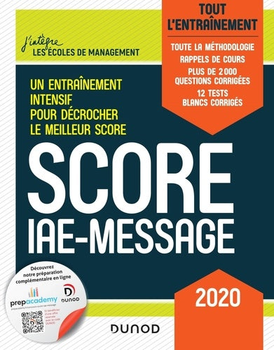 Score IAE-Message - 2020: Tout l'entraînement