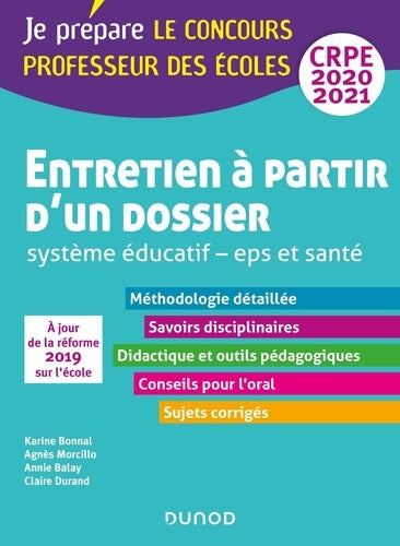 Entretien à partir d'un dossier - Système éducatif - EPS et Santé - CRPE