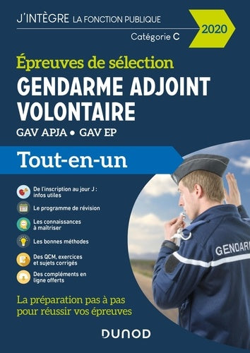 Gendarme adjoint volontaire - 2020 - Epreuves de sélection - Tout-en-un