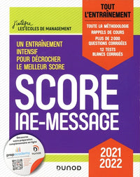 Score IAE-Message - Tout l'entraînement - 2021-2022: Tout l'entraînement