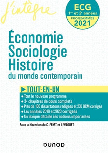 ECG 1 et 2 - Economie, Sociologie, Histoire du monde contemporain - Tout-en-un