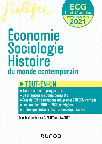 ECG 1 et 2 - Economie, Sociologie, Histoire du monde contemporain - Tout-en-un