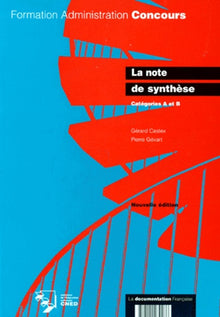 La note de synthèse: Catégorie A