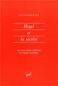 hegel et la société