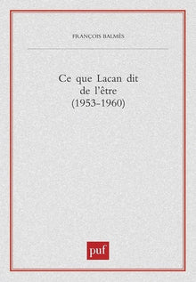 ce que lacan dit de l'être