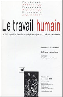 Travail humain 2005, vol. 68 (1)