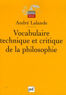 Vocabulaire technique et critique de la philosophie