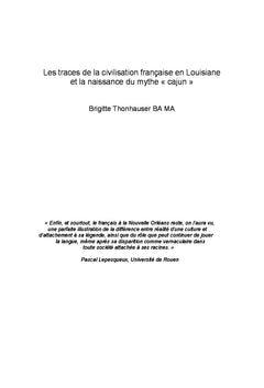 Les traces de la civilisation française en louisiane
