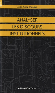 Analyser les discours institutionnels