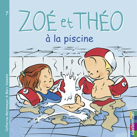 Zoé et Théo à la piscine